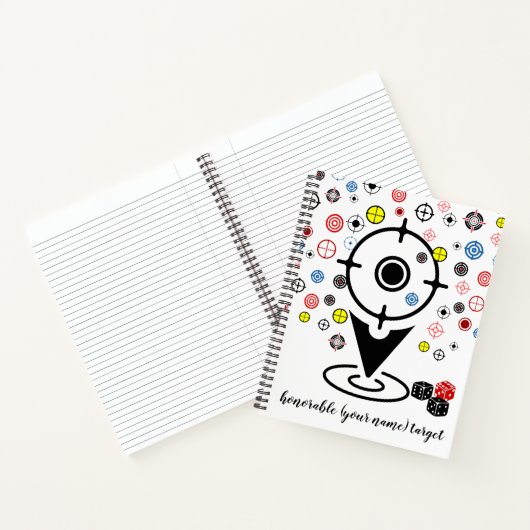 Cool custom target notaboekjournaal student notitieboek (Binnen)