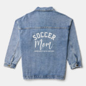 Cool Custom Voetbal Moeder Modern Script Denim Jacket (Achterkant)
