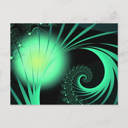 Cool Cute Abstract Pattern "Green Orb" Briefkaart (Voorkant)
