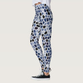 Cool Cute Blue Geometric Patroon Leggings (Links)