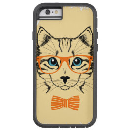 Cool Cute Cat Hipster iPhone 13 Hoesje
