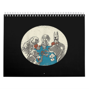 Cool Cute Dogs-speelkaarten Poker Texas Holdem Kalender
