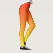Cool Cute en Leuke Gradiënt Zonsopgang Oranje Leggings (Rechts)