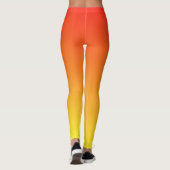 Cool Cute en Leuke Gradiënt Zonsopgang Oranje Leggings (Achterkant)