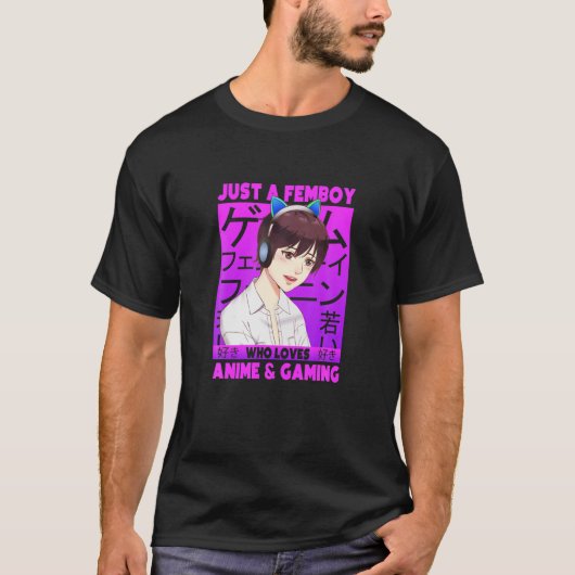 Cool Cute Femboy Anime T-shirt (Voorkant)