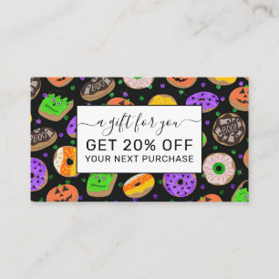 Cool Cute Glitter Confetti Donuts Halloween Kortingskaartje