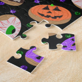 Cool Cute Glitter Confetti Donuts Halloween Legpuzzel (Zijkant)