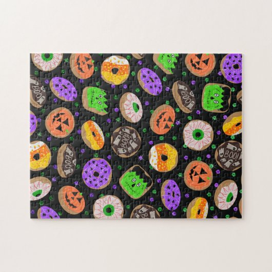 Cool Cute Glitter Confetti Donuts Halloween Legpuzzel (Horizontaal)
