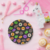 Cool Cute Glitter Confetti Donuts Halloween Papieren Bordje (Feest)