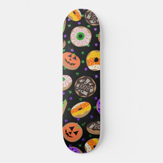Cool Cute Glitter Confetti Donuts Halloween Skateboard (Voorkant)