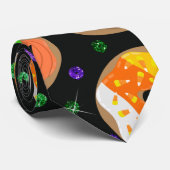Cool Cute Glitter Confetti Donuts Halloween Stropdas (Opgerold)