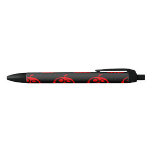 Cool Cute Red Halloween Pumpkin Patroon Zwarte Inkt Pen