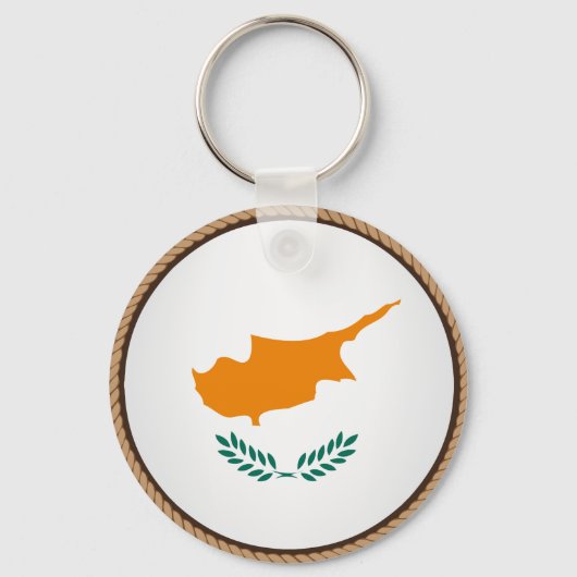 Cool Cyprus Flag Seal Sleutelhanger (Voorkant)