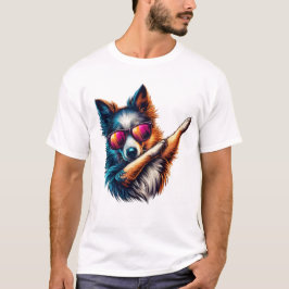 Cool Dabbing Dog Art T-shirt