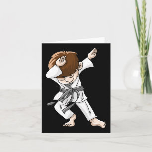 Cool Dabbing Karate Boy Grappig Hip-hop Judo Danse Kaart