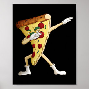 Cool Dabbing Pizza Grappige Italiaanse Pie Hip-hop Poster