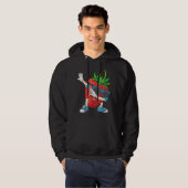 Cool Dabbing Strawberry Funny Love Dancer Sweet Fr Hoodie (Voorkant volledig)