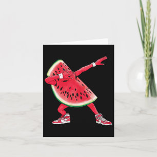 Cool Dabbing Watermeloen Grappig Fruit Dancing Ath Kaart