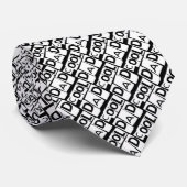 Cool Dad Black and White Typography Pattern Stropdas (Opgerold)