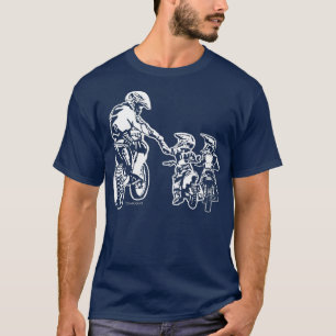 Cool Dad Dirt Bike Rider Motocross vaders zoon T-shirt
