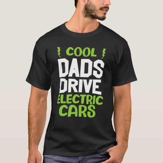 Cool dad drive electric car present EV car driver T-shirt (Voorkant)
