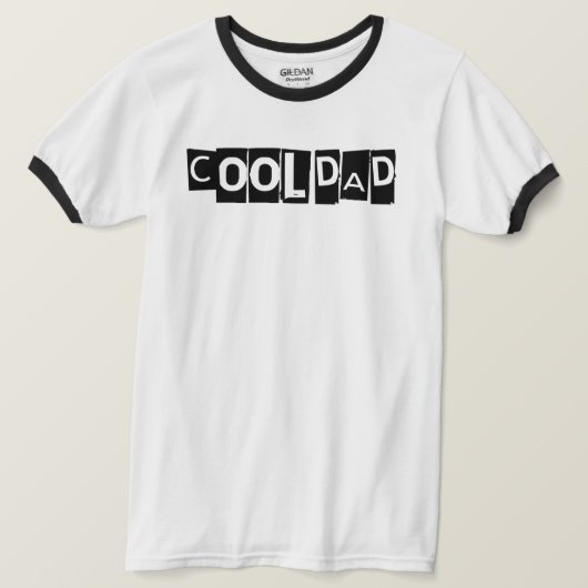 Cool Dad Funny Black and White Typography T-shirt (Design voorkant)