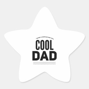 Cool dad regular dad grappige vaders dag ster sticker