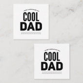 Cool dad regular dad grappige vaders dag vierkante visitekaartje (Voorkant / Achterkant)