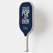 Cool Dad Summer Popsicle gepersonaliseerd Pickleball Paddle (Links)