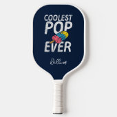 Cool Dad Summer Popsicle gepersonaliseerd Pickleball Paddle (Achterkant)