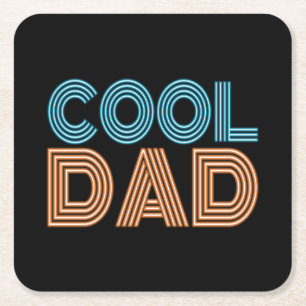 Cool Dad Vaderdag Neon Typografie ONDERZETTER
