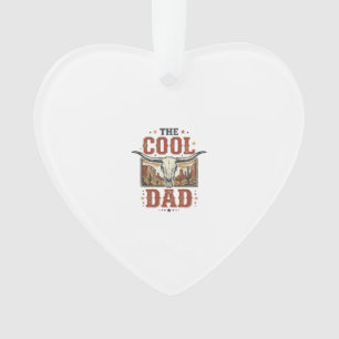 Cool Dad Western Longhorn Schedel Vintage T-shirt  Ornament