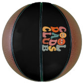 Cool Dads Club Papa Vaderdag Retro Groovy Basketbal (Verticaal)