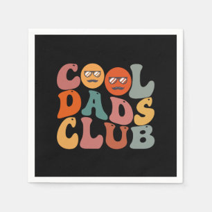 Cool Dads Club Papa Vaderdag Retro Groovy Servet