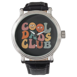 Cool Dads Club Vader Vaderdag Retro Groovy Horloge