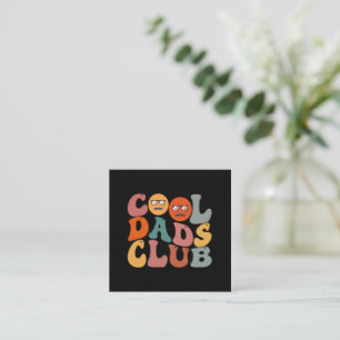 Cool Dads Club Vader Vaderdag Retro Groovy Vierkante Visitekaartje