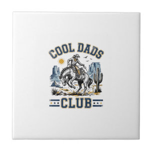Cool Dads Club Vintage Cowboy Western Shirt Ontwer Tegeltje