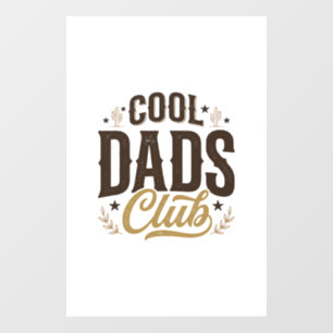 Cool Dads Club Vintage Dad T-shirt Ontwerp_1 Raamsticker
