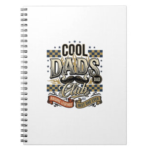 Cool Dads Club Vintage Gravure Vader T-shirt Ontwe Notitieboek
