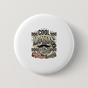 Cool Dads Club Vintage Gravure Vader T-shirt Ontwe Ronde Button 5,7 Cm