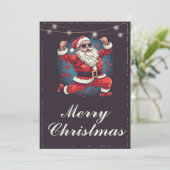 Cool dansen Sinterklaas Illustratie Feestdagenkaart (Staand voorkant)