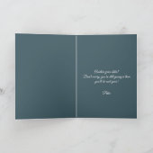 Cool Dark Blauwgroen Lachende Gorilla Verjaardag Kaart (Binnen)