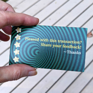 Cool Dark Green Feedback Herinnering Boost Reviewe Visitekaartje