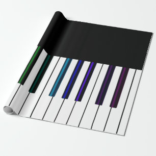 Cool Dark Psychedelic Piano Keys Cadeaupapier
