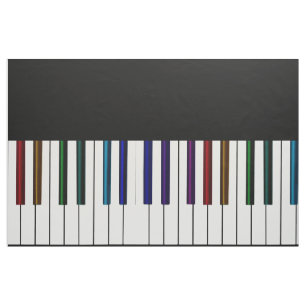 Cool Dark Psychedelic Piano Keys Stof