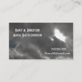 Cool Dark Stormy Sky Print Mental Health Counselor Visitekaartje