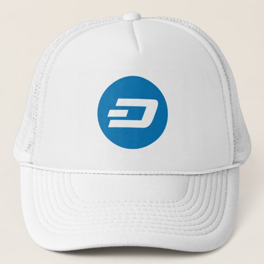 Cool Dash Cryptocurrency Coin Sign. Trucker Pet (Voorkant)