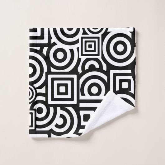 Cool de formes noir et blanc (Gant de toilette)