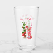 Cool de fraise fraîche Boire du verre (Dos)