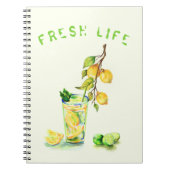 Cool de jus de citron frais Boire Carnet de citron (Devant)